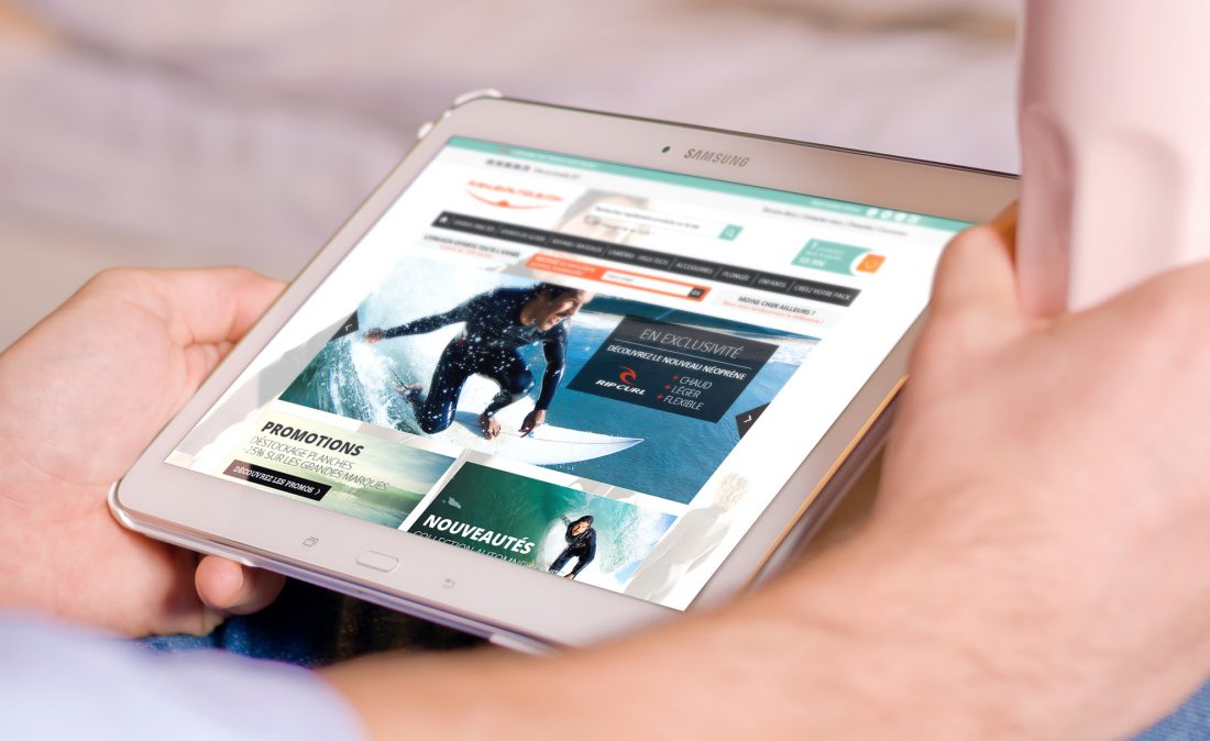 Webdesign site e-commerce surf