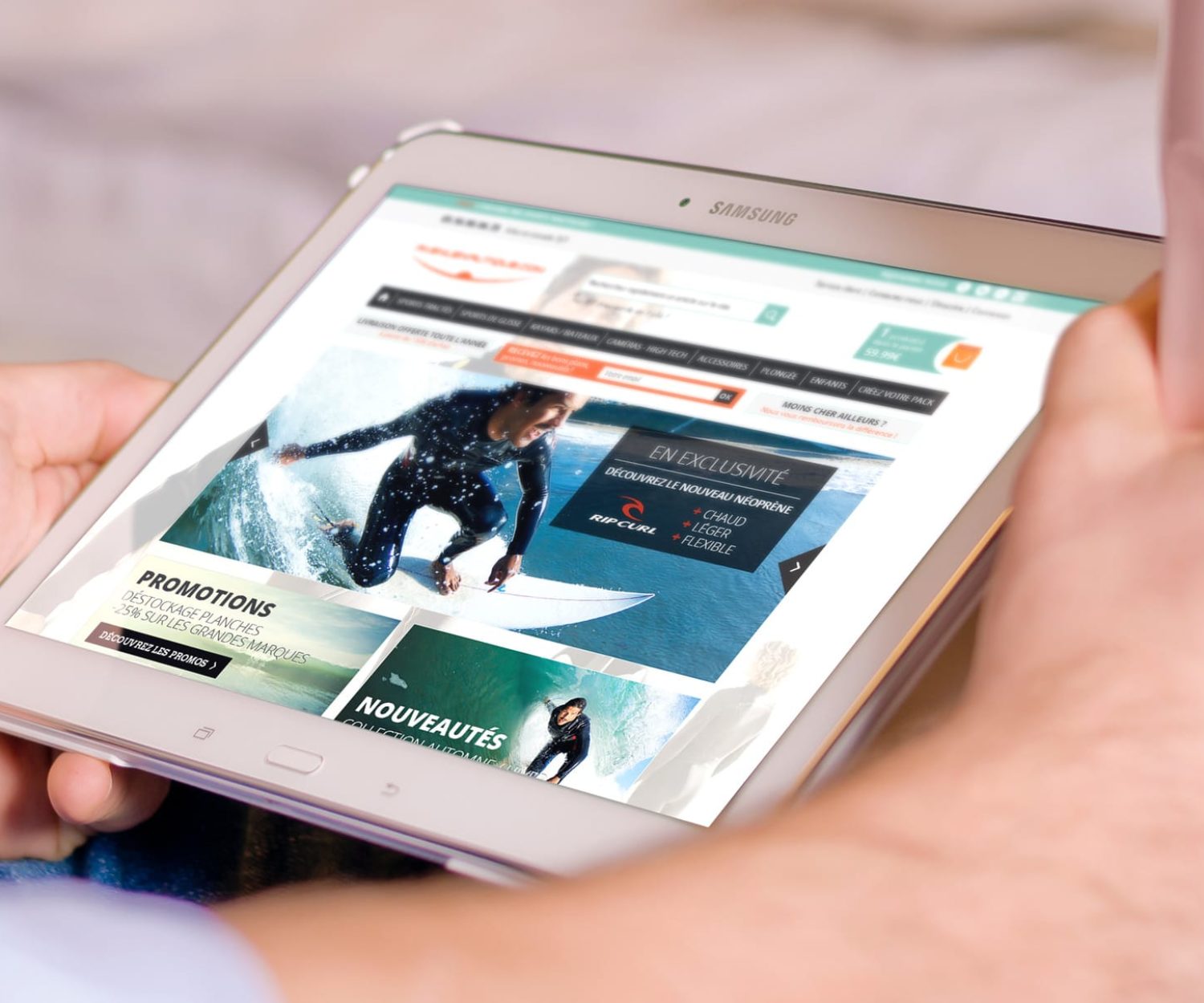 Webdesign site e-commerce surf