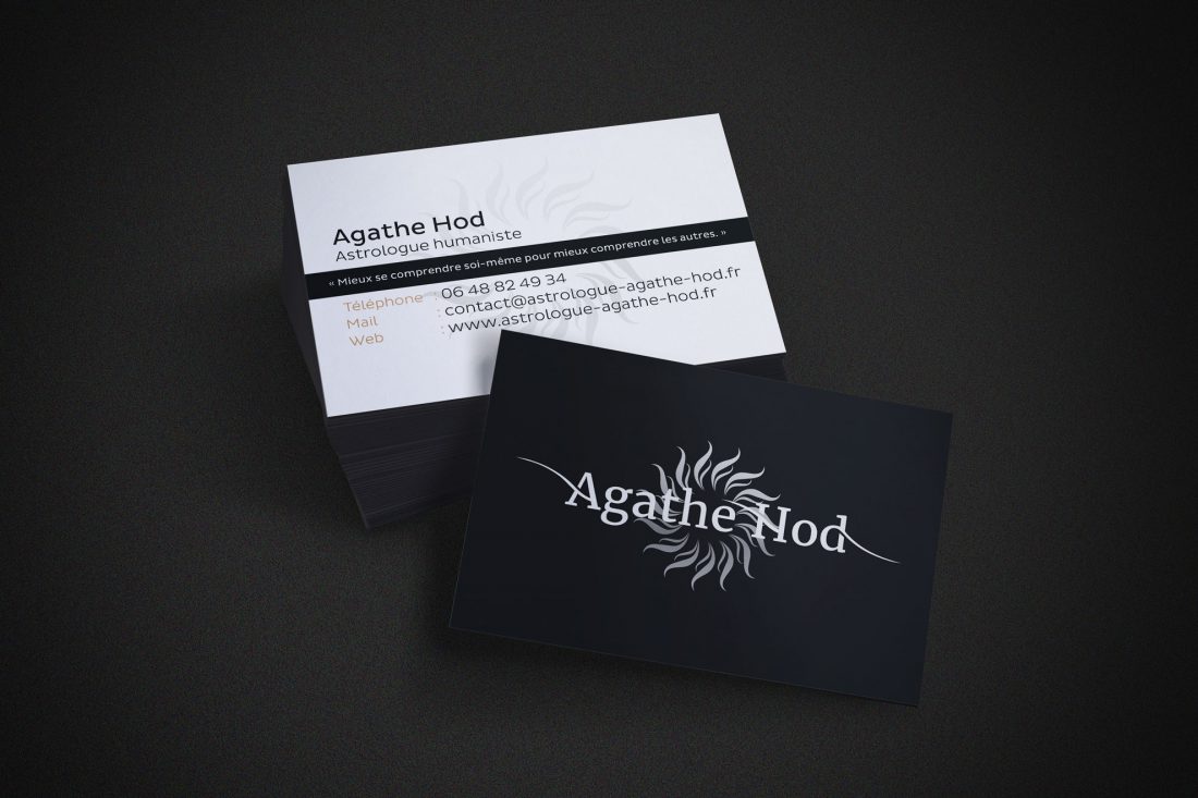 Création logo carte de visite Agathe Hod