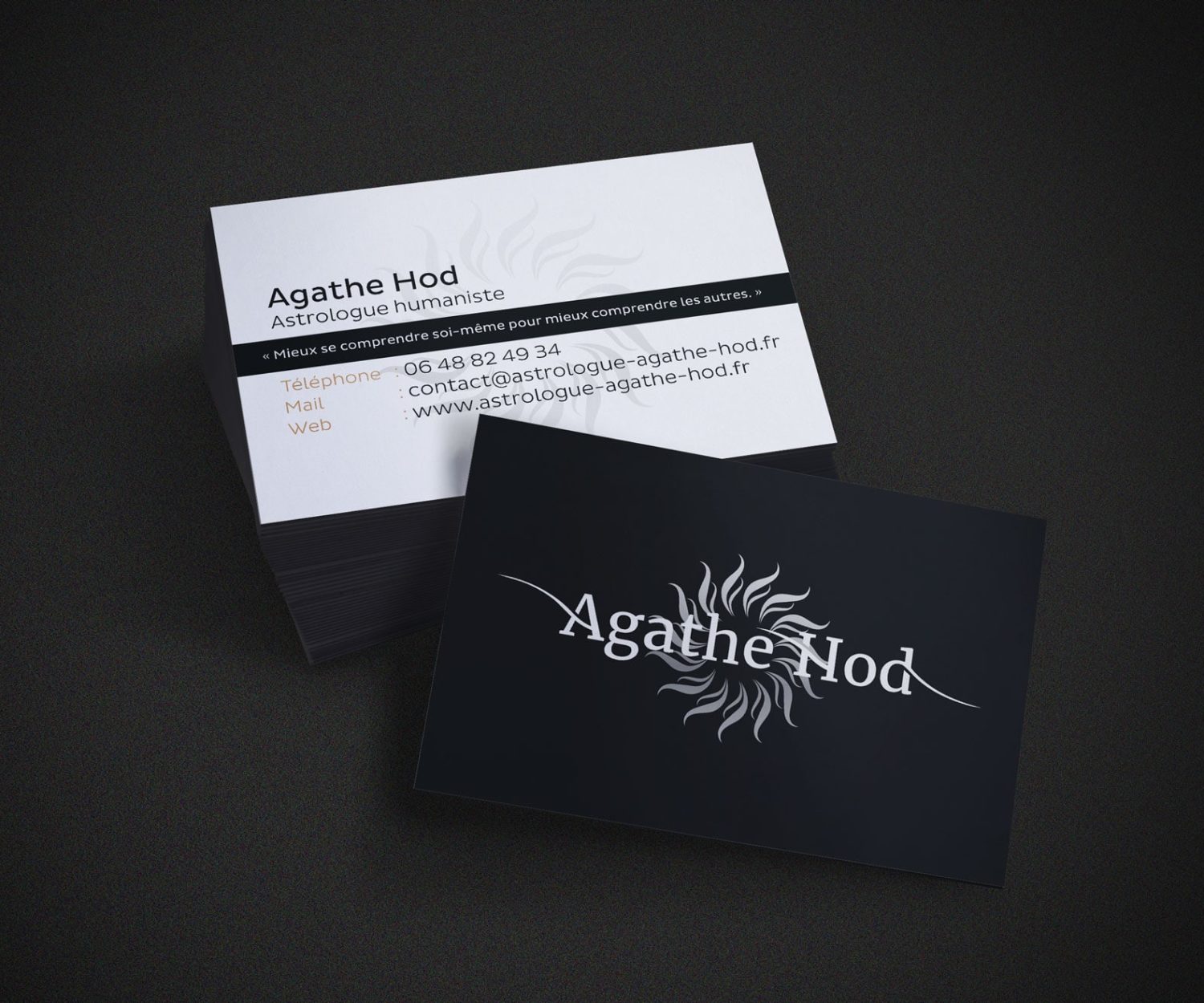 Création logo carte de visite Agathe Hod
