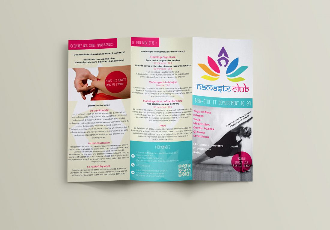 Création dépliant / flyer - Graphiste Bordeaux