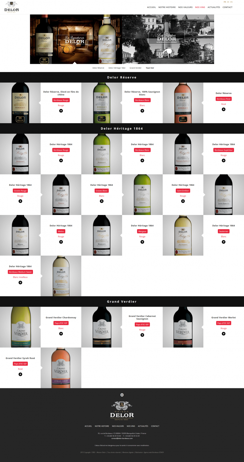 Webdesign site château vin
