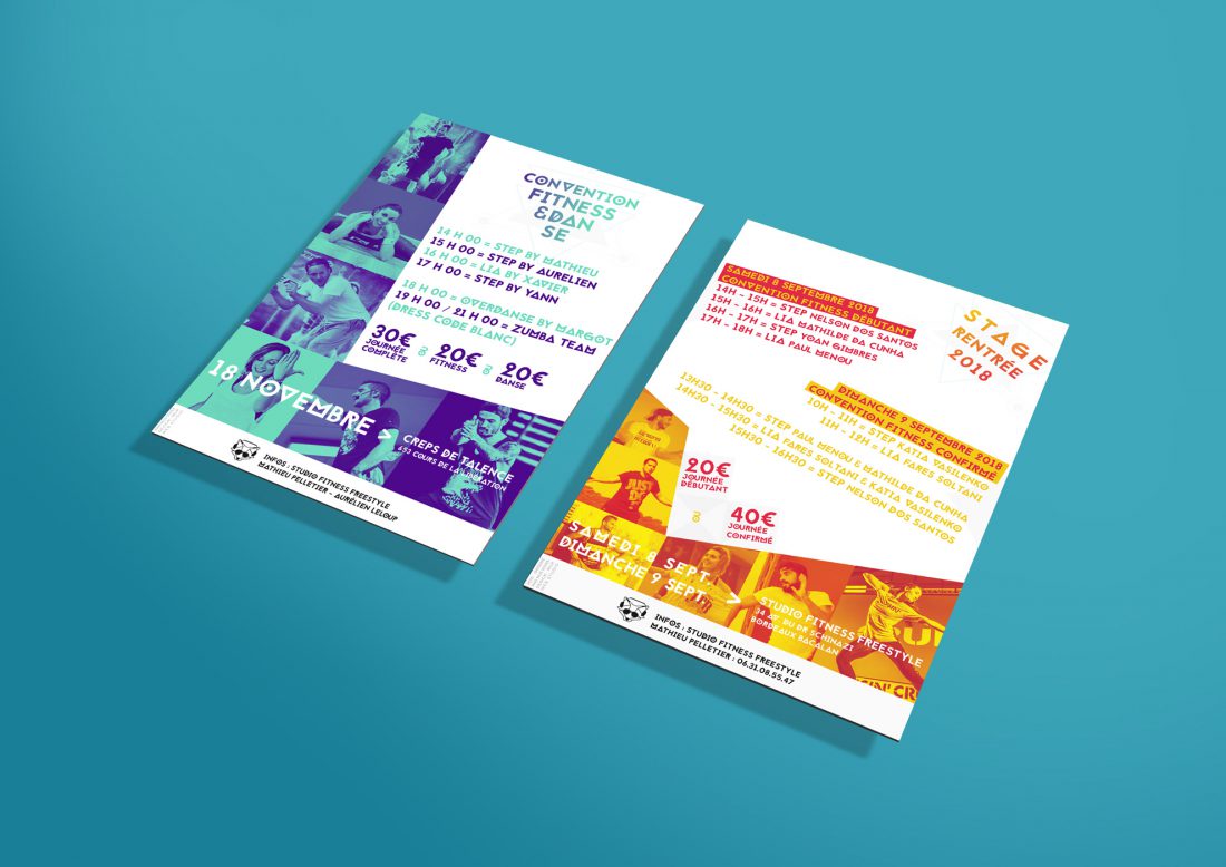 Webdesigner Bordeaux - Flyer stage fitness danse