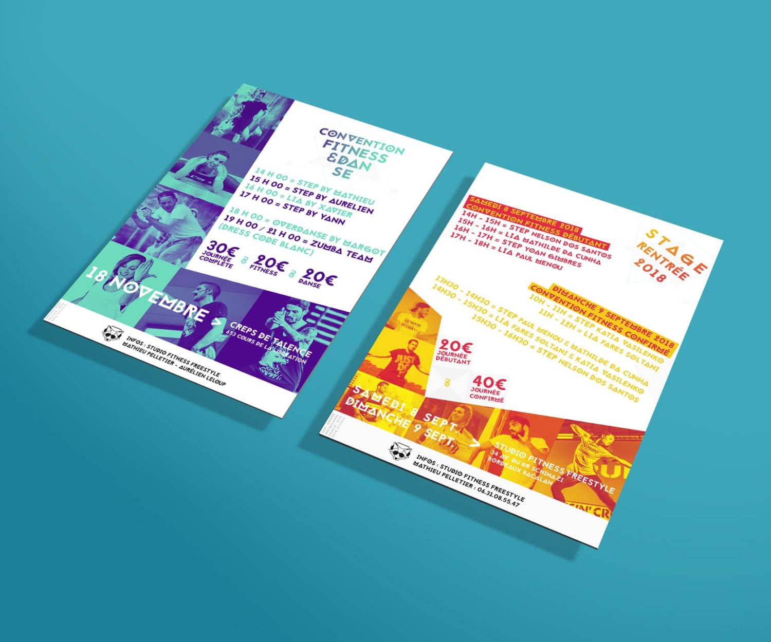 Webdesigner Bordeaux - Flyer stage fitness danse