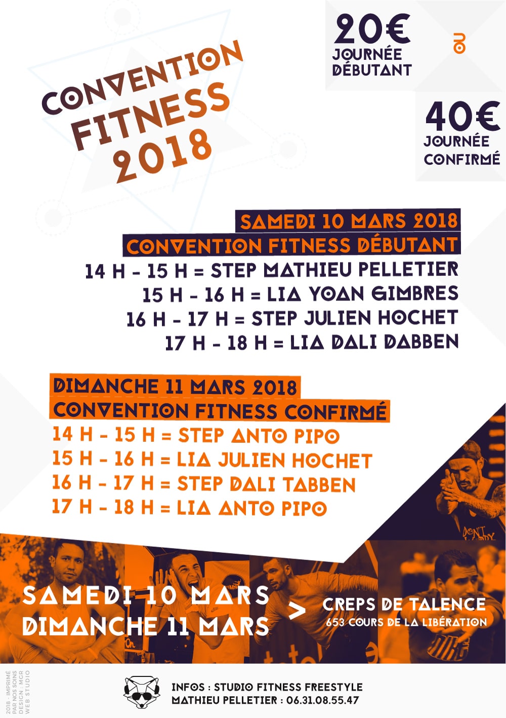 Webdesigner Bordeaux - Flyer stage fitness danse
