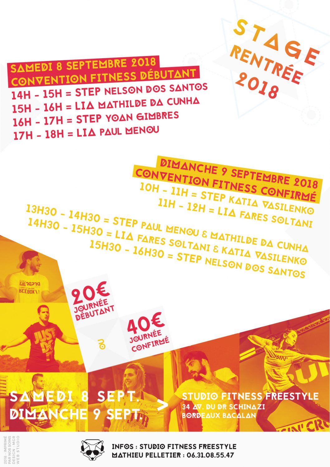 Webdesigner Bordeaux - Flyer stage fitness danse