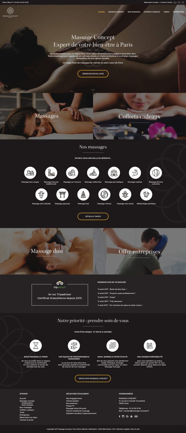 Webdesign maquette site SPA