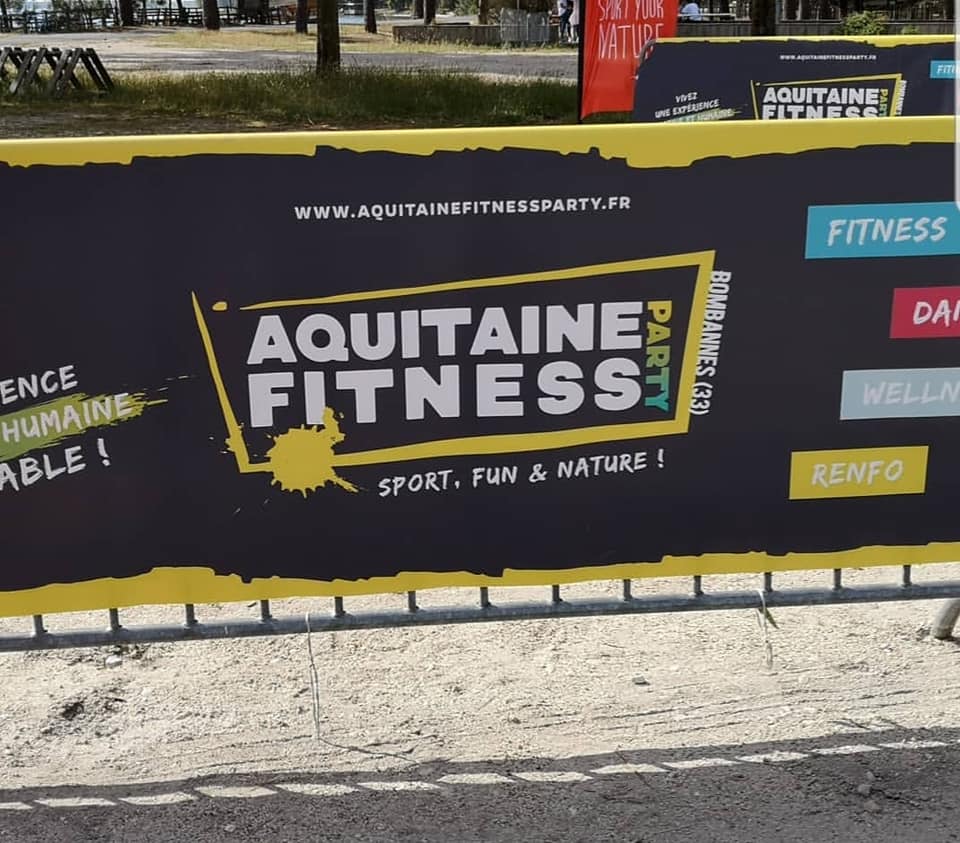 Habillage graphique de l'évènement Aquitaine Fitness Party 2019