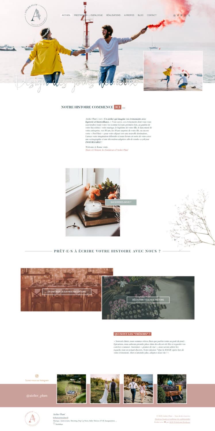 creation site wordpress wedding planner