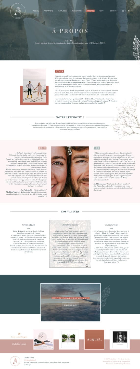 creation site wordpress wedding planner