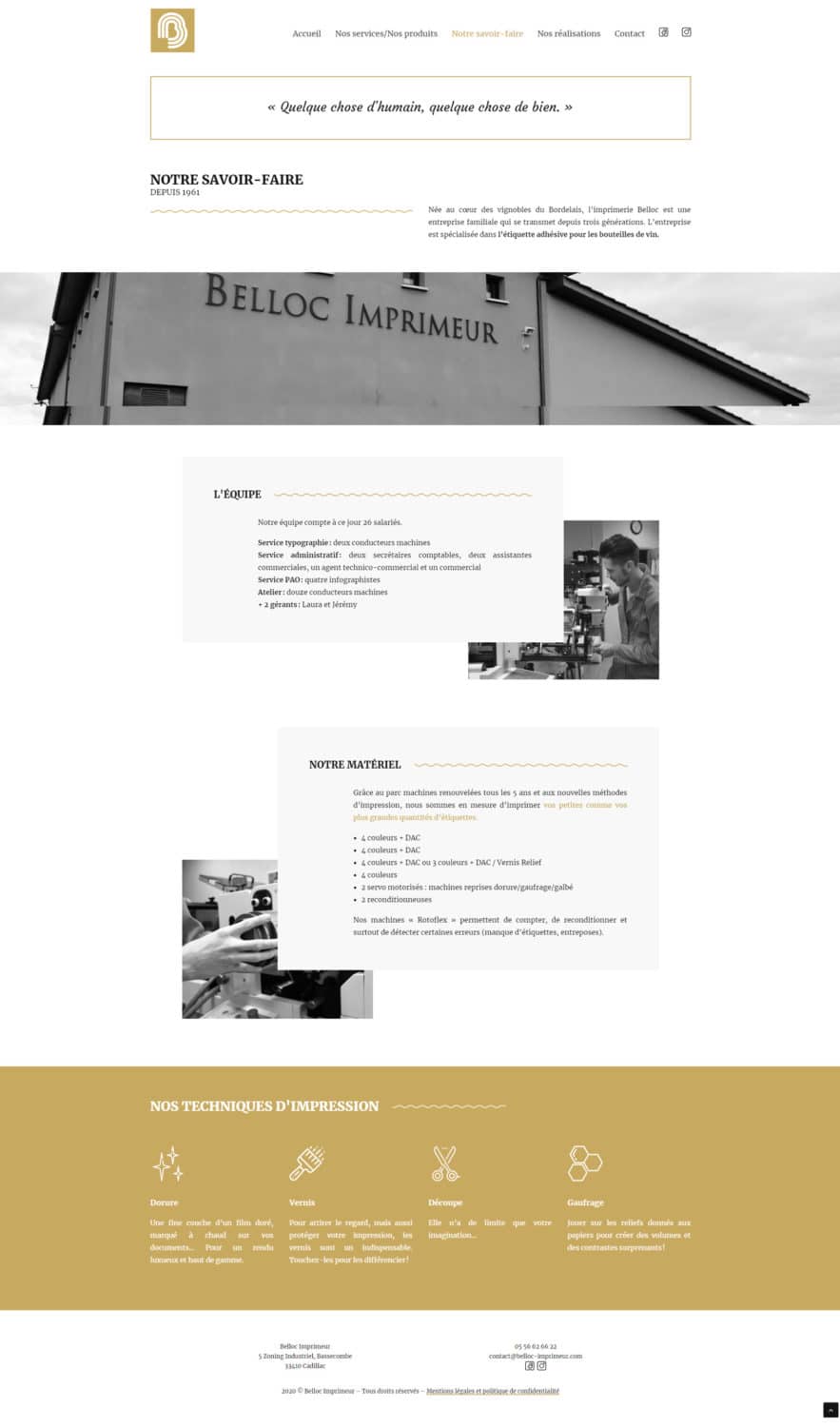 Webdesign Bordeaux, création de site Wordpress minimaliste