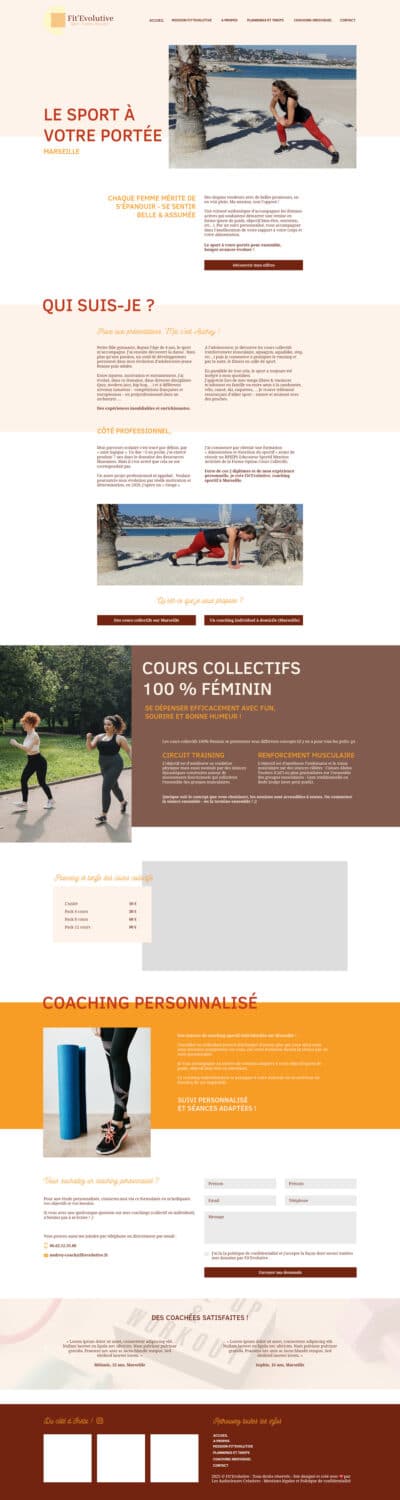 webdesign wordpress coach sportive